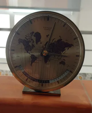 Reloj de Sobremesa Kienzle hora mundial años 1960