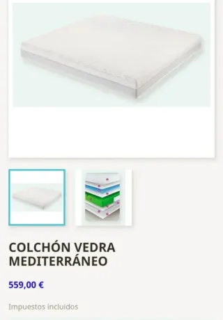 Colchón Látex Desenfundable 150x200 cm.