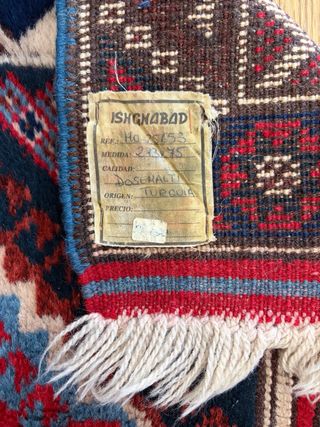 Alfombra turca de lana multicolor