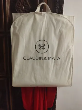 Vestido fiesta Claudina Mata rojo