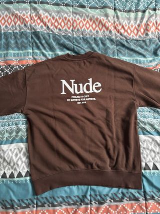 Sudadera Nude Project sin capucha marrón