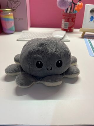 Pulpo reversible gris y blanco