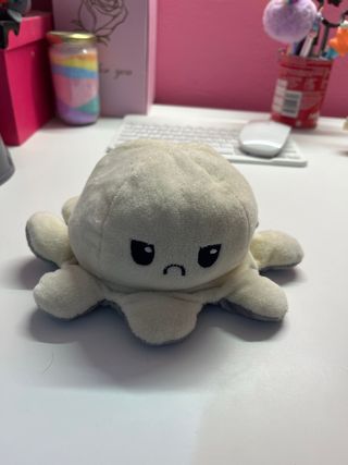 Pulpo reversible gris y blanco