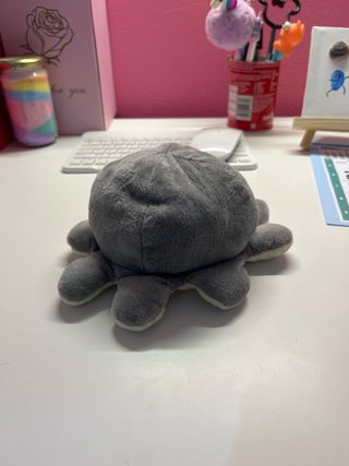 Pulpo reversible gris y blanco