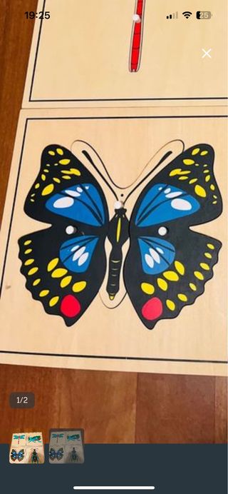 Puzzle Montessori Mariposa Madera