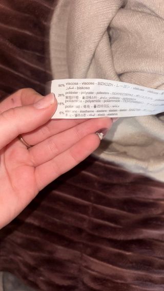 Falda Zara beige midi