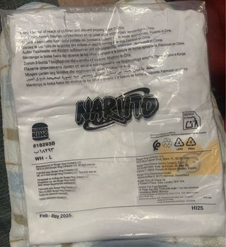 Camiseta Manga Corta Talla L Naruto X Burger King