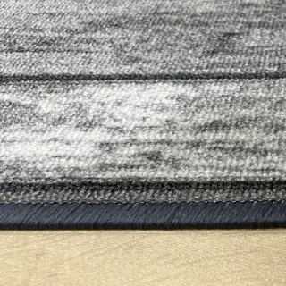 Tappeto da corridoio grigio e blu