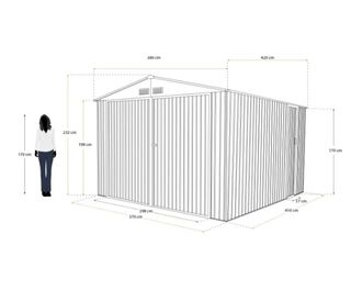 Caseta de jardín metálica Surrey de 15.96m2 m2