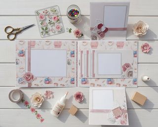 Álbum Scrapbooking Desplegable 22x18x7