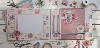 Álbum Scrapbooking Desplegable 22x18x7