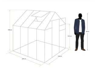 Invernadero Policarbonato y Aluminio 4,82 m²