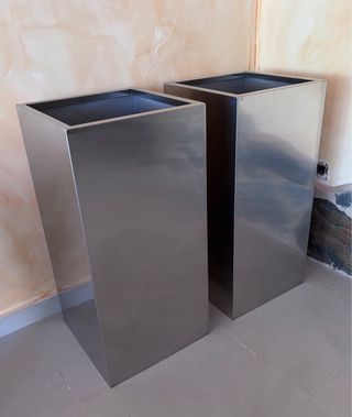 Macetas Acero Inox. Gran Capacidad