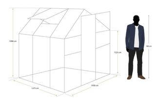 Invernadero de policarbonato y aluminio 3,63 m2