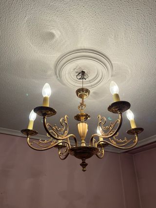 Lámpara de techo vintage dorada