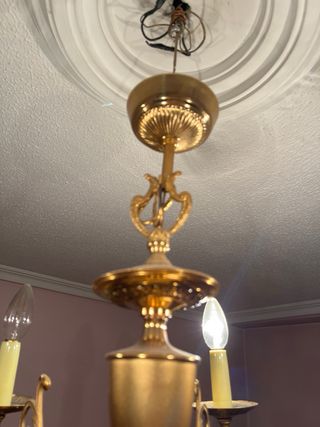 Lámpara de techo vintage dorada