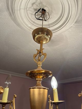 Lámpara de techo vintage dorada