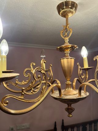 Lámpara de techo vintage dorada