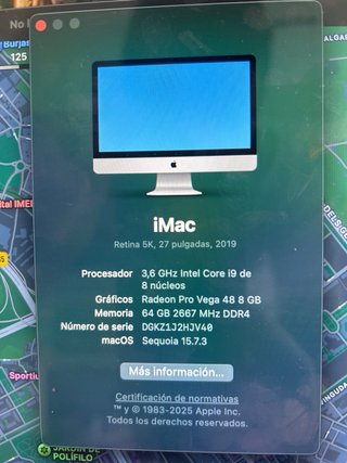 iMac 27 2019 i9 3.6GHz 64GB RAM