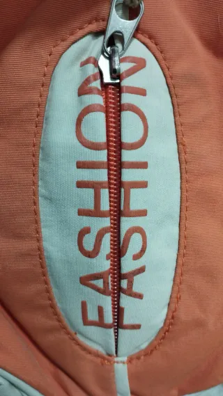 Mini bandolera multibolsillos naranja y beige