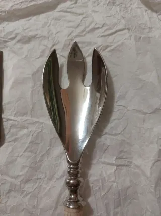 Set posate acciaio e legno