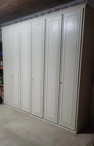 Armadio 6 ante bianco e oro