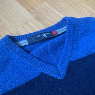 Maglione lana righe pullover V Henri Lloyd M