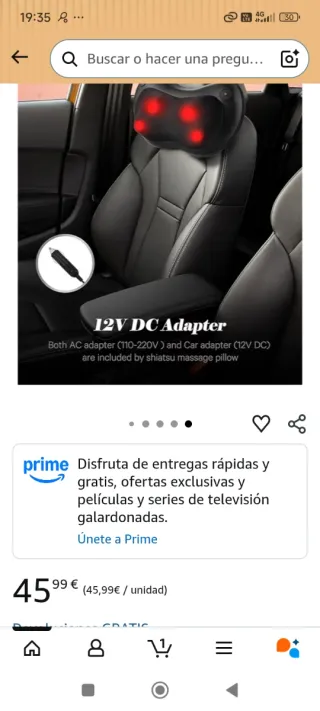 Masajeador cervical con calor