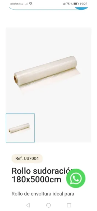 Rollo de envoltura alga y fangos 50 tratamientos