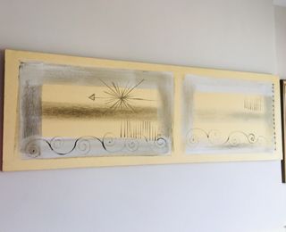 Cuadro Lienzo Cabecero amarillo