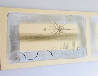 Cuadro Lienzo Cabecero amarillo