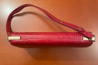 Bolso ROJO PIEL DE COCODRILO MANGO