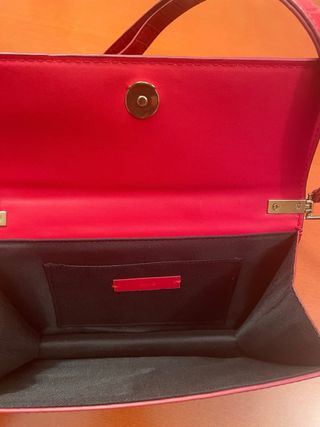 Bolso ROJO PIEL DE COCODRILO MANGO