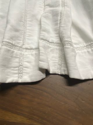 Abrigo y faldon Bautismo Vintage Blanco