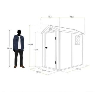 Caseta resina jardín 130x190x203cm