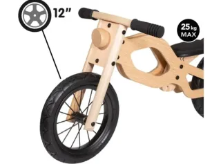 Bici de madera 12" Woomax, sin pedales