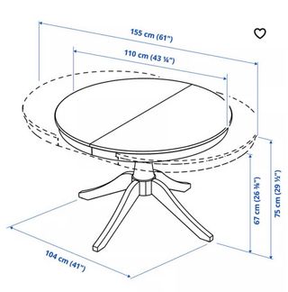 Mesa redonda extensible comedor negra