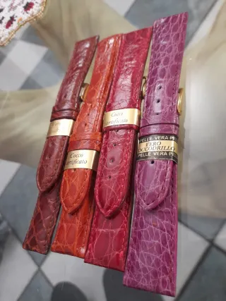 Lotto 4 cinturini coccodrillo vero