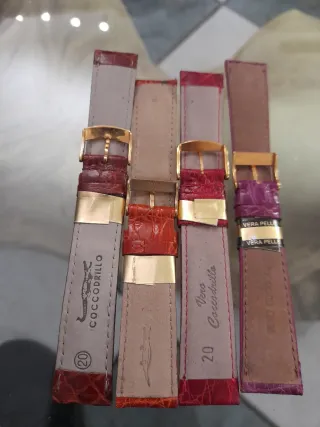 Lotto 4 cinturini coccodrillo vero