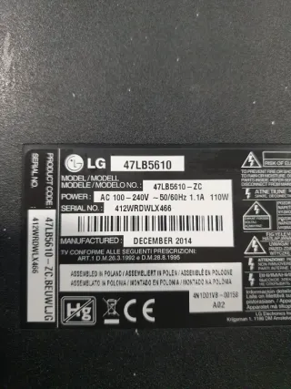Tarjeta T-Com LG 47LB5610