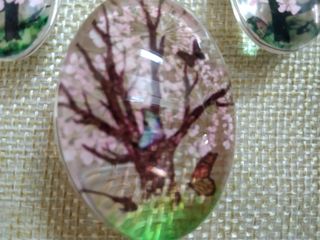 Conjunto Collar y Pendientes con Flores Prensadas