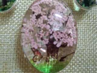 Conjunto Collar y Pendientes con Flores Prensadas