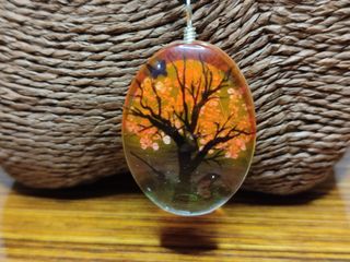 Conjunto Collar y Pendientes con Flores Prensadas