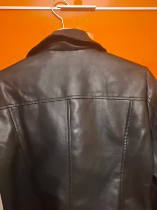 Cazadora Biker Negra S Flores Bordadas