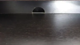 Tavolo da scrivania o trucco in legno scuro