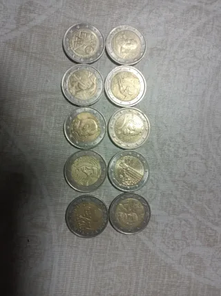 Lote 10 monedas conmemorativas 2€