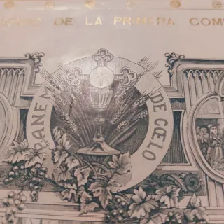 Lámina antigua Primera Comunión S.XIX