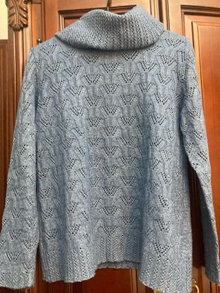 Jersey Cortefiel azul cuello alto