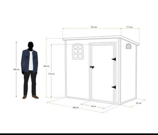 Caseta de Resina Gardiun Flat Roof 2.12m²
