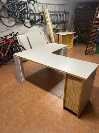 Mesa escritorio L madera